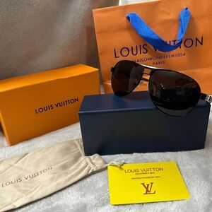 Louis Vuitton Black Aviator Sunglasses